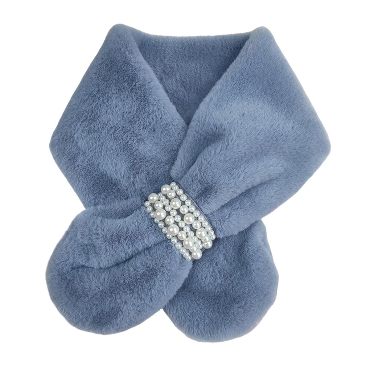 Cross Scarf Cold Winter Female Cross Scarf Grey