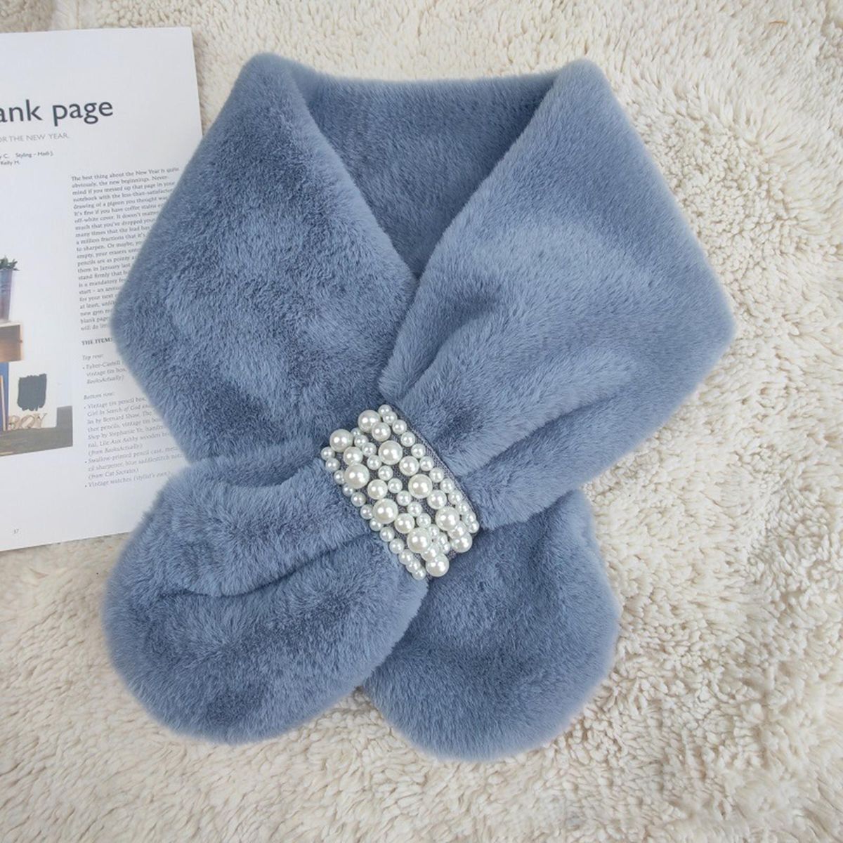Cross Scarf Cold Winter Female Cross Scarf Grey