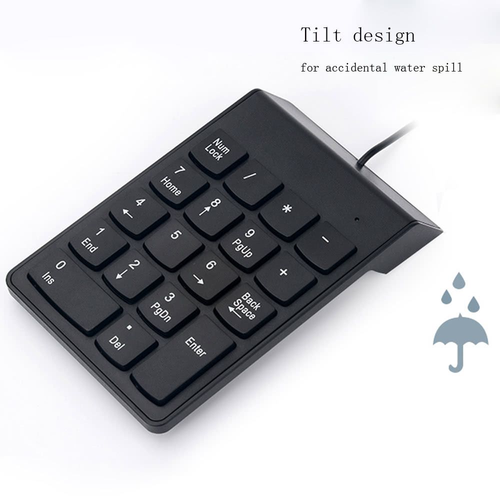 Wired USB Numeric Keypad Slim Mini Number Pad Digital