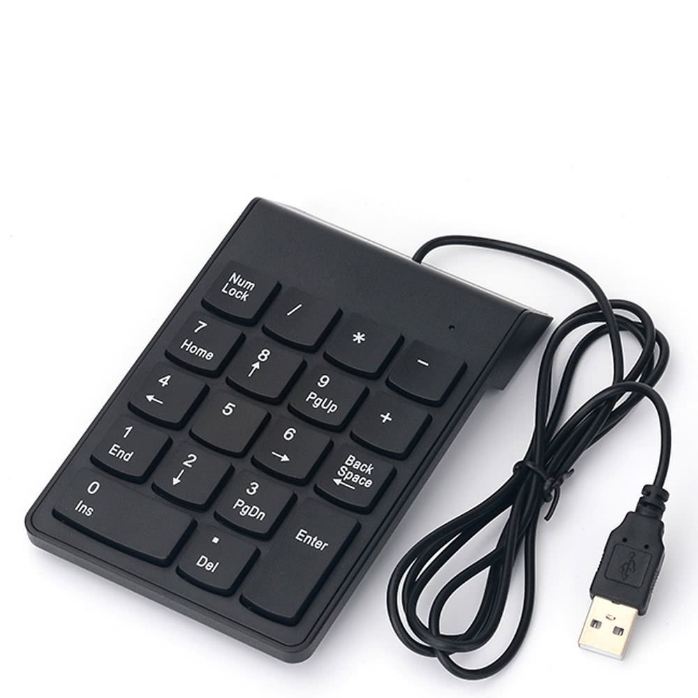Wired USB Numeric Keypad Slim Mini Number Pad Digital