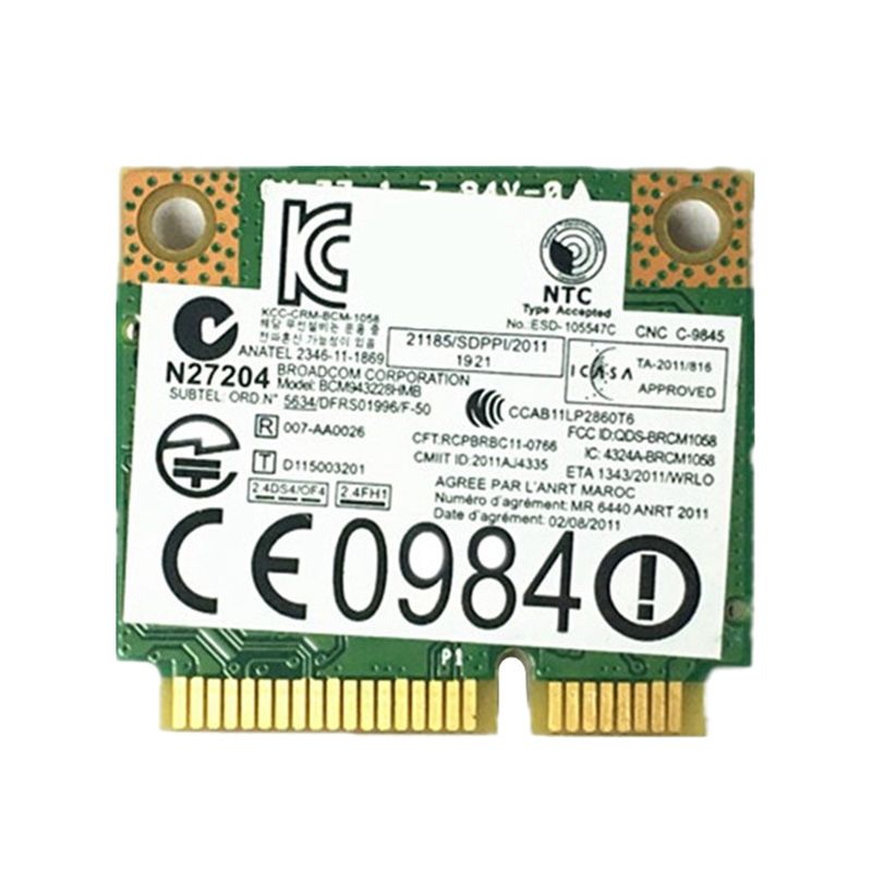 BCM943228HMB 04W3764 WIFI Wireless Bluetooth 4.0 Half MINI