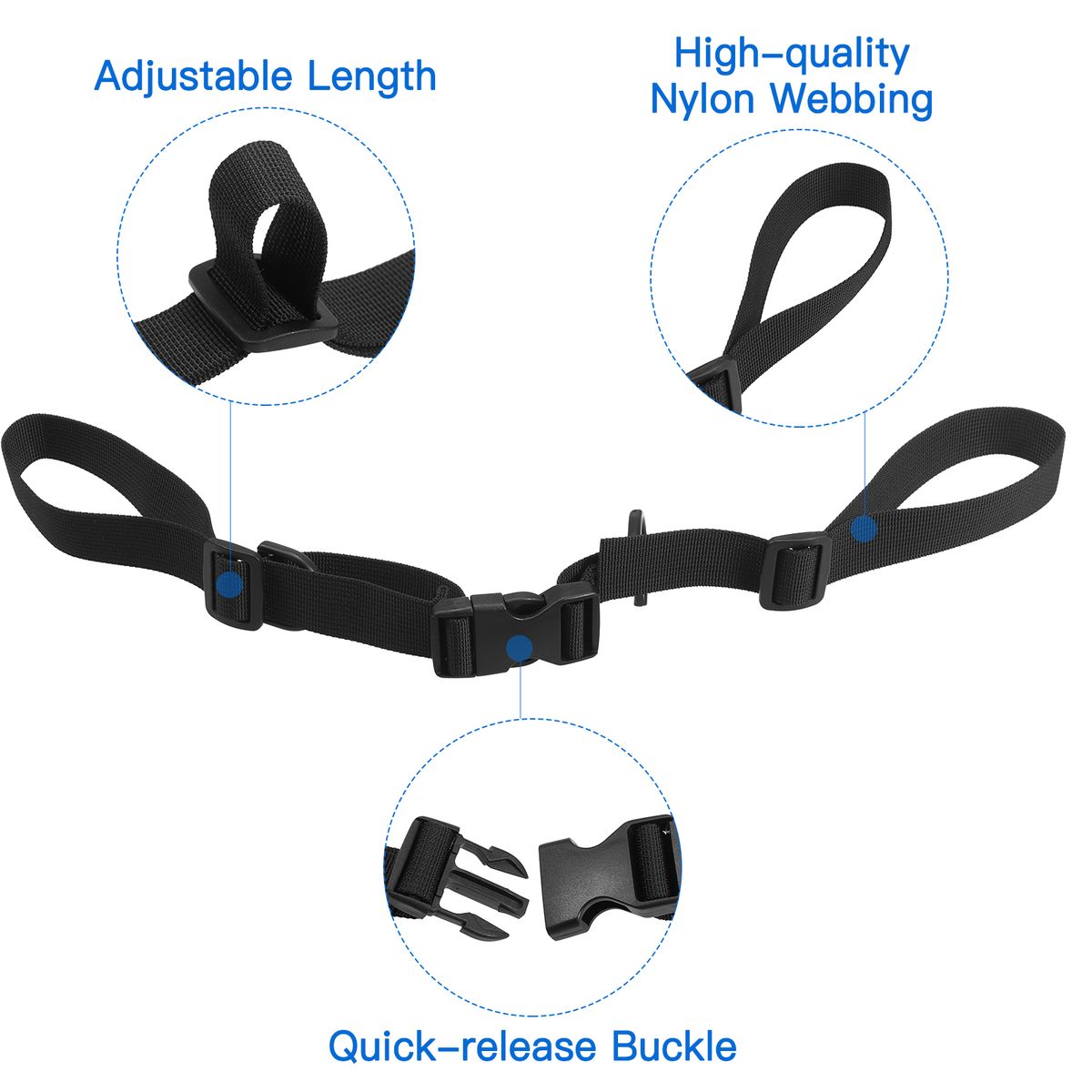 2 Packs Adjustable Backpack Chest Straps Sternum Straps