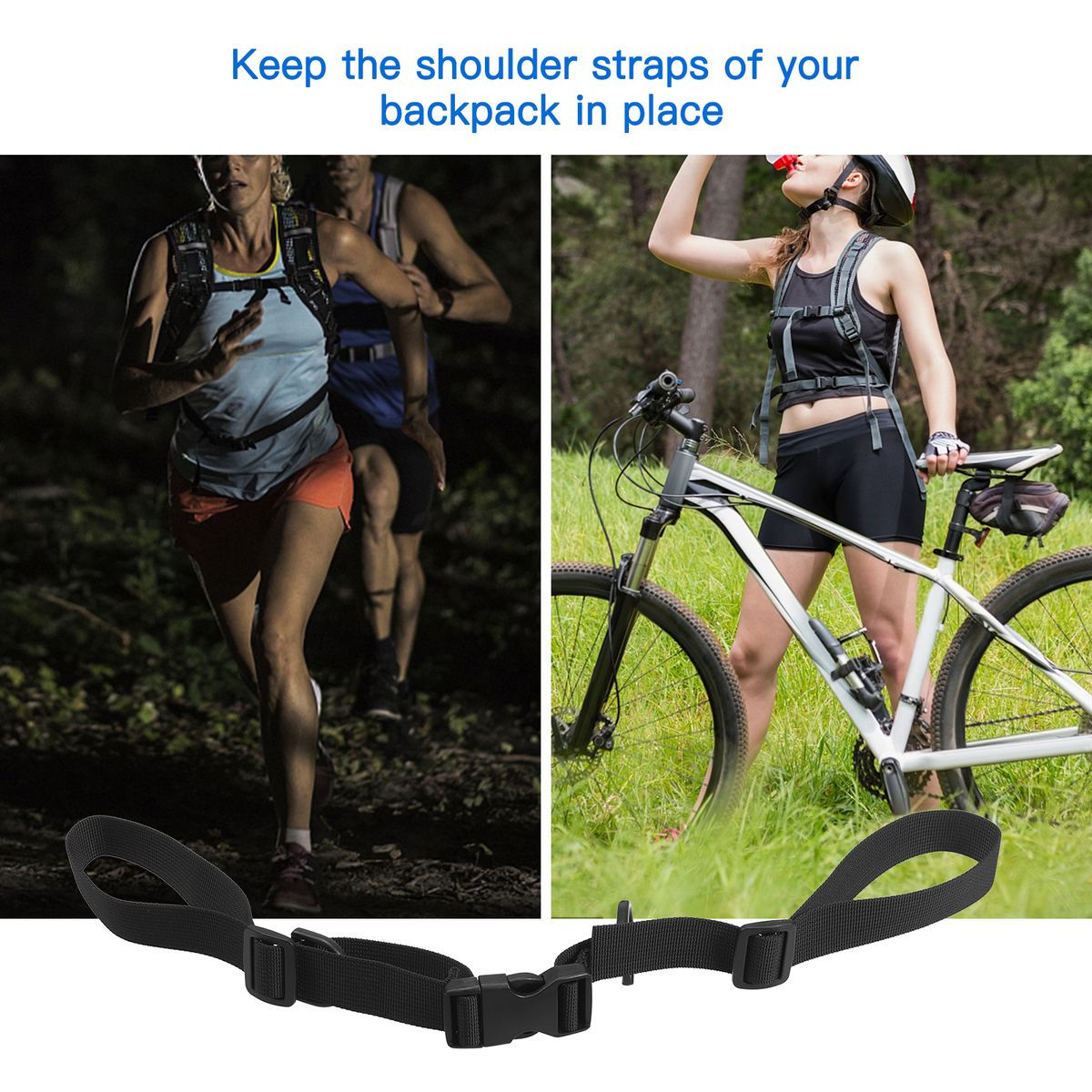 2 Packs Adjustable Backpack Chest Straps Sternum Straps