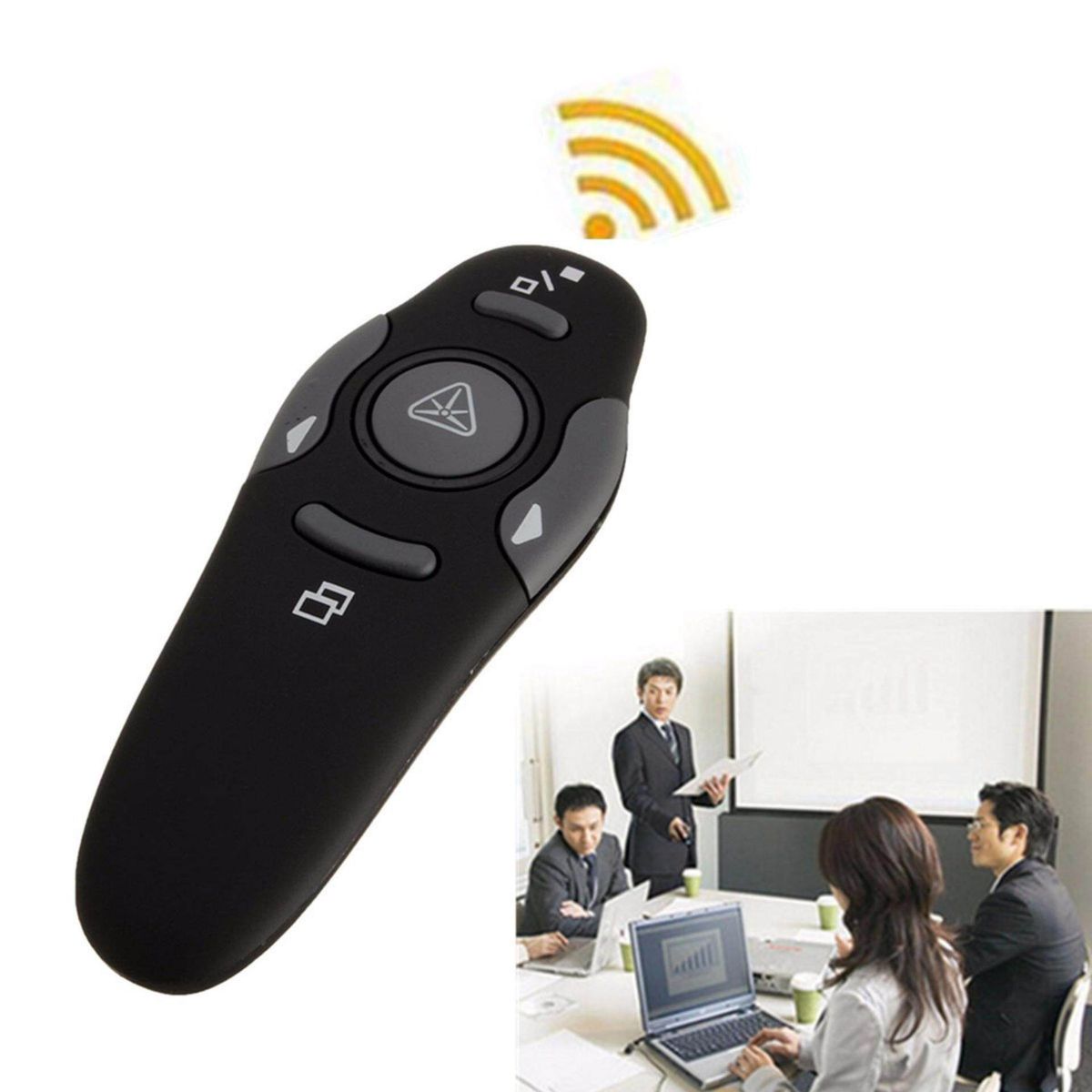 2.4GHz Laser Pointer Pen Wireless USB Receiver Remote Control PowerPoint PPT HQ