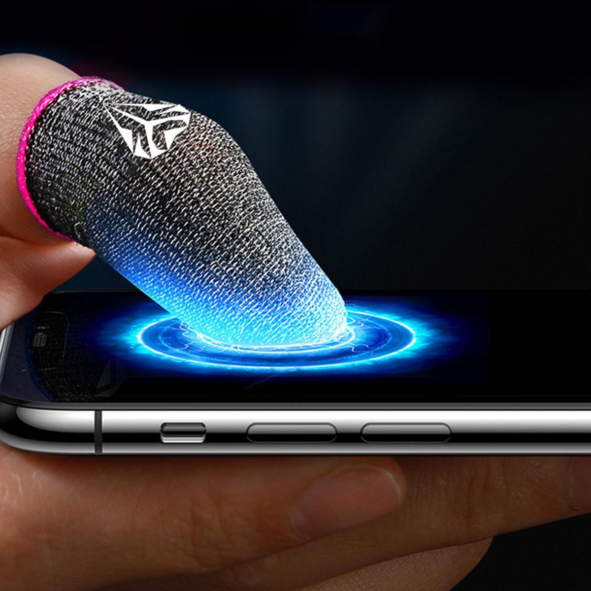 Mobile Finger Thumb Sleeves Gaming Touchscreen Pink