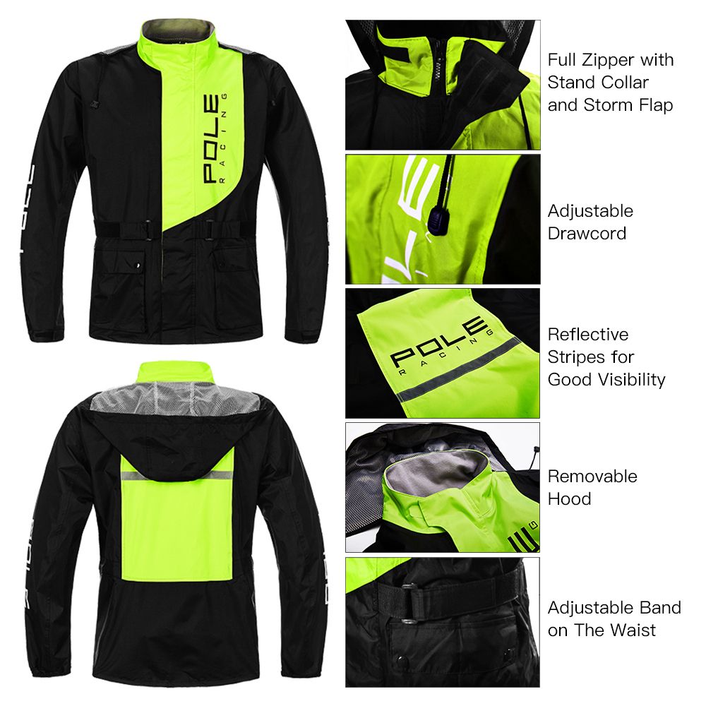 Men Waterproof Breathable Rain Suit Rain Jacket And Pants