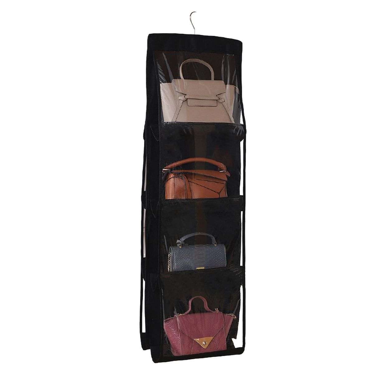 Bedroom Wardrobe Storage Bag View Hanging Purse Organizer Black