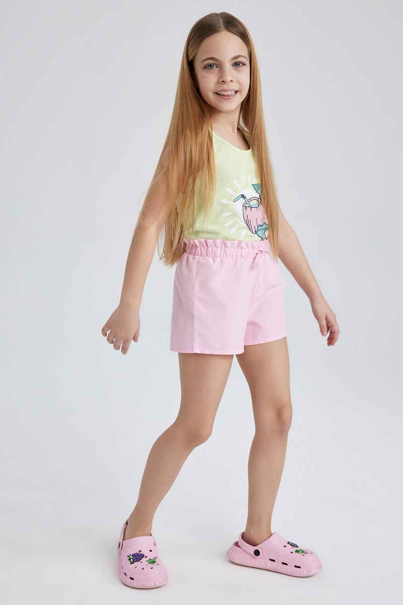 Girl Regular Fit Woven Swimming Short - Pink