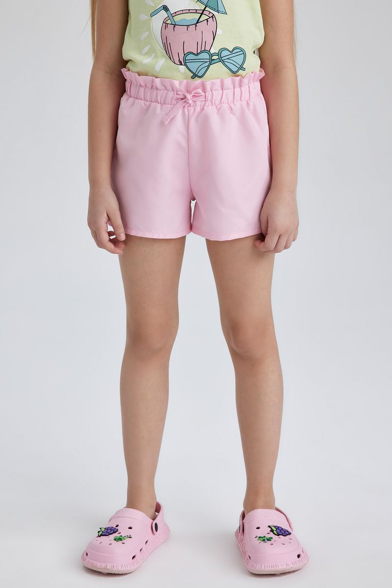 Girl Regular Fit Woven Swimming Short - Pink