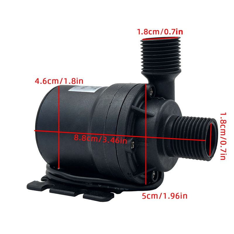 1000L/H 8M DC 12V Home Portable Brushless Motor Submersible Water Pump for Cooling System Fountains Heater Mini