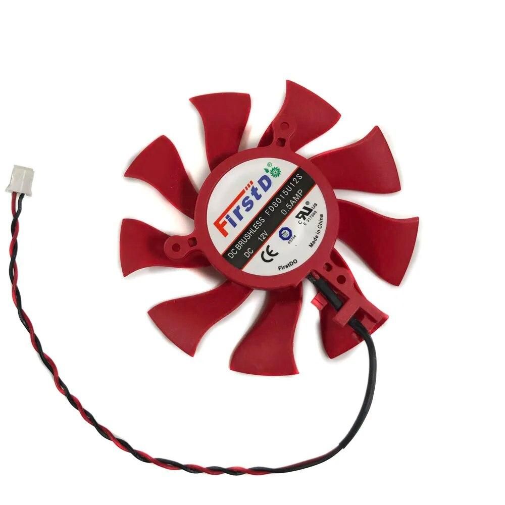 Graphics Card Cooling Fan VGA Cooler 75mm 2Wire 2Pin FD8015H12S FD8015U12S For Sapphire HD4890 HD5770 HD5870 HD6770 HD6790