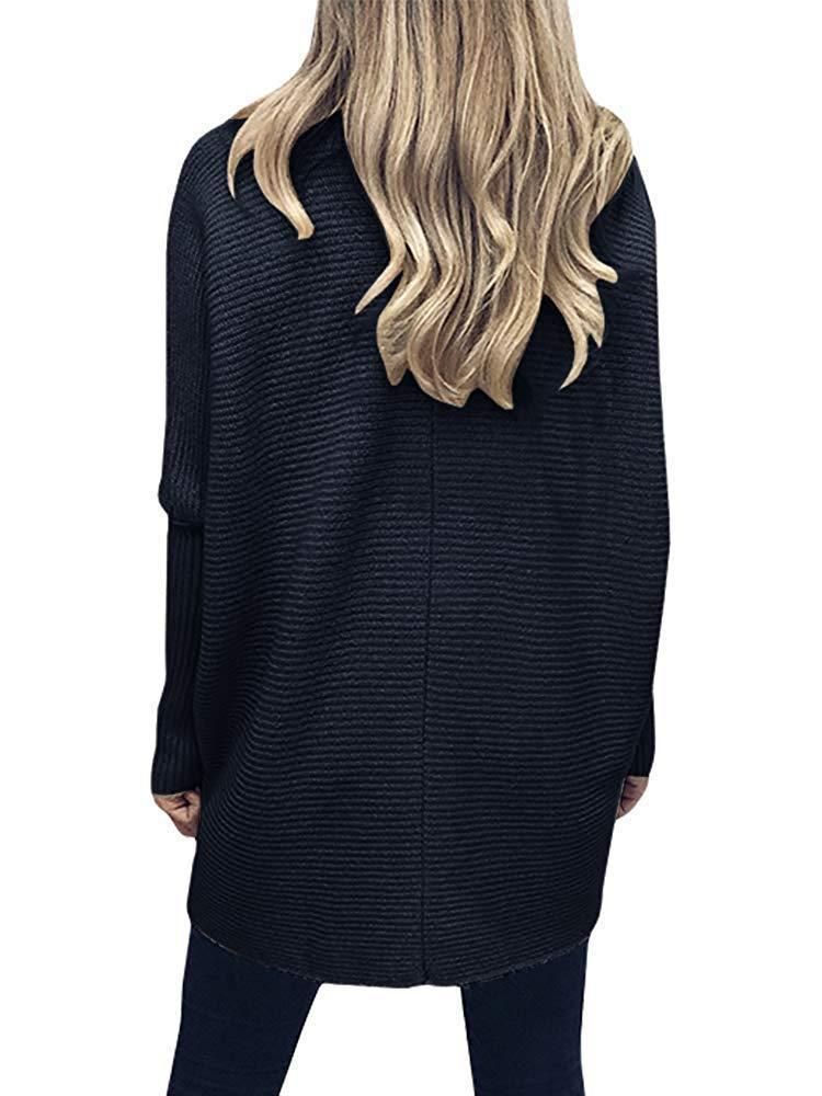 2022 autumn and winter new high-necked bat sleeve irregular hem long-sleeved pullover solid color
