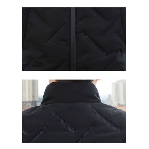 Men's Outdoor Casual Stand Collar Outwear Padded Vest Coats