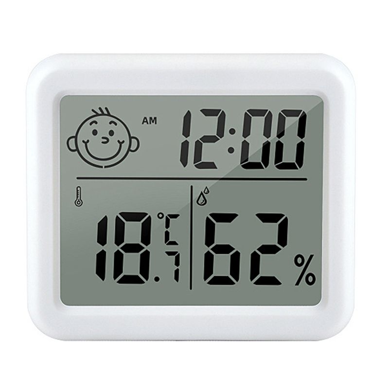 Ultra Thin Digital  Meter Automatic Electronic Humidity Monitor Alarm Clock LCD Indoor Dry Hygrometer
