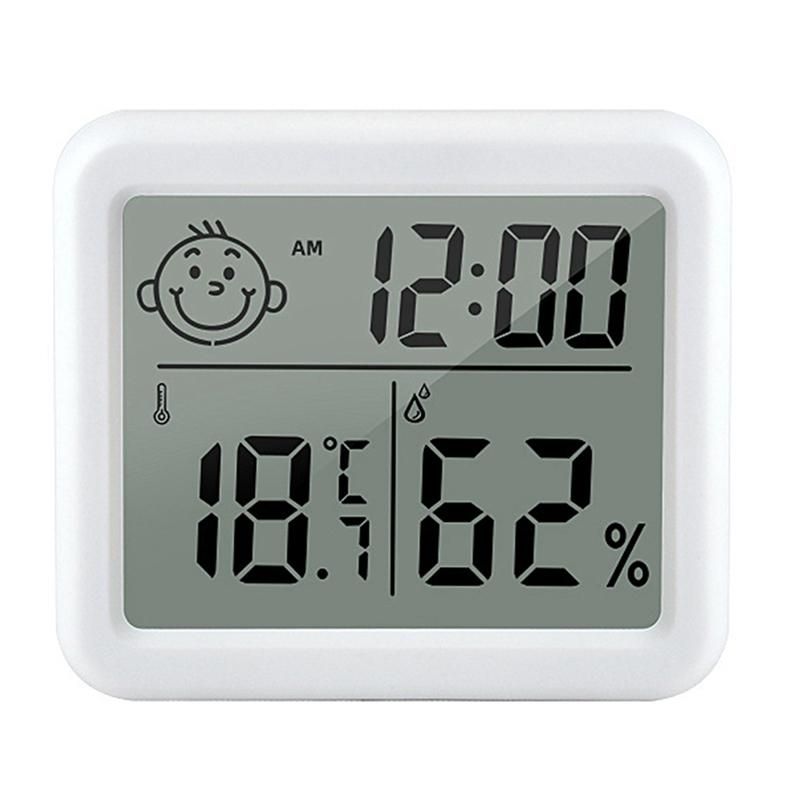 Ultra Thin Digital  Meter Automatic Electronic Humidity Monitor Alarm Clock LCD Indoor Dry Hygrometer