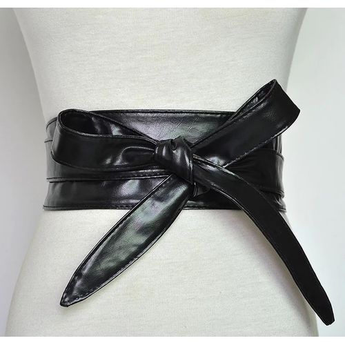 Leather Waist Belt Black Fashion Belt