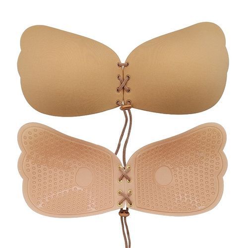 Women Ladies  Backless Strapless Silicone Gel Sticky Bra
