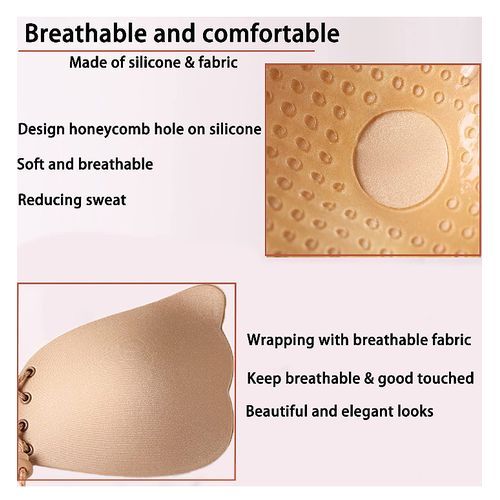 Women Ladies  Backless Strapless Silicone Gel Sticky Bra