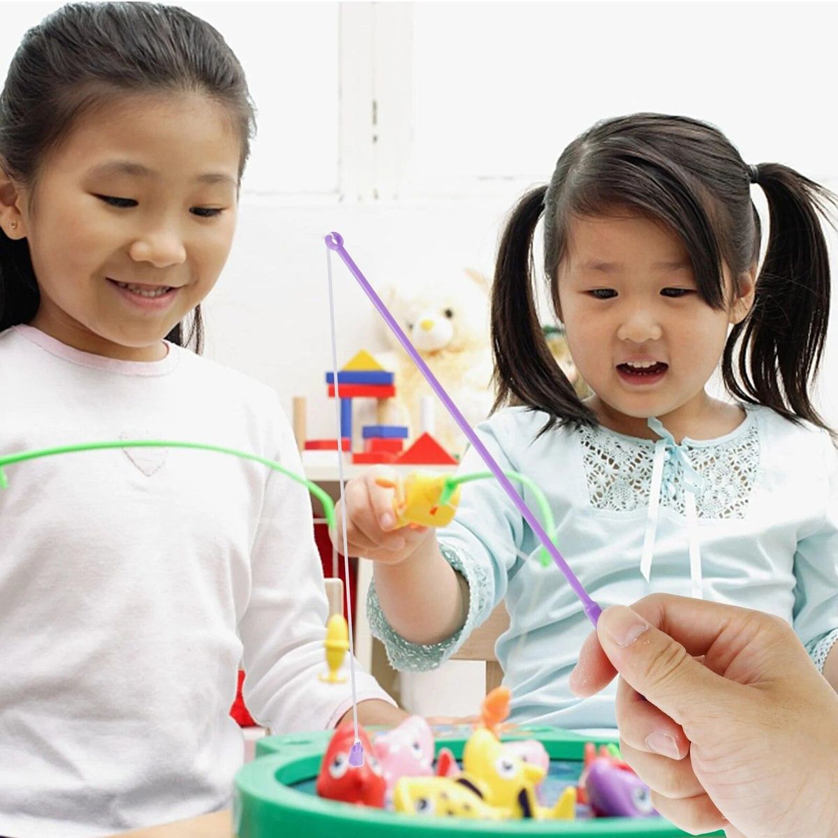 20 Pcs Toddler Magnetic Fishing Rod Preschool Bath Toys Toddlers Kids Plastic Rods