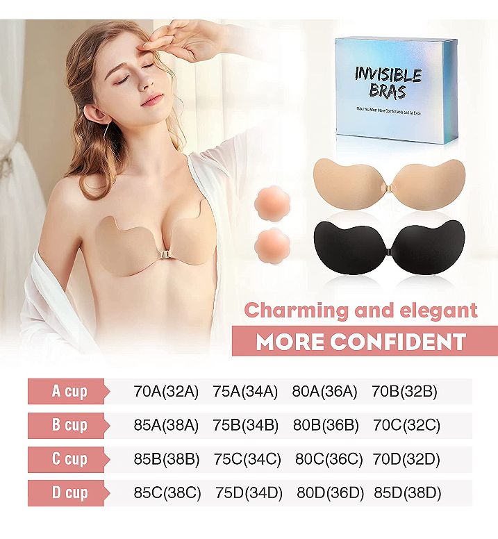 Woman Women Lady Ladies Silicone Invisible Backless Bra