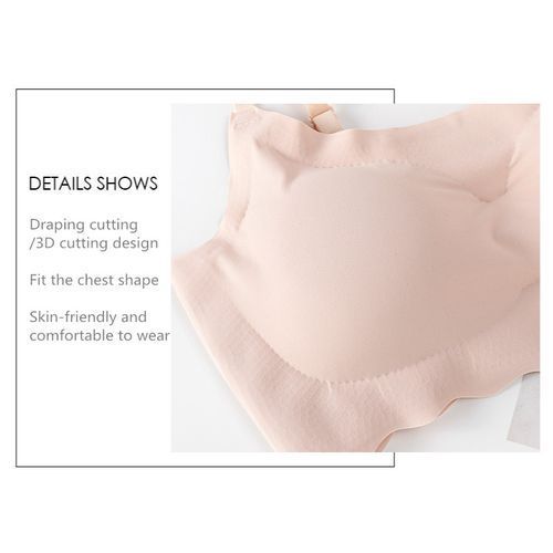 4 In 1 Seamless Bra Wireless Plus Size Ice Silk Padded Top Sexy Women Bralet