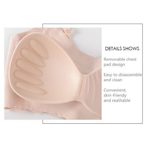 4 In 1 Seamless Bra Wireless Plus Size Ice Silk Padded Top Sexy Women Bralet