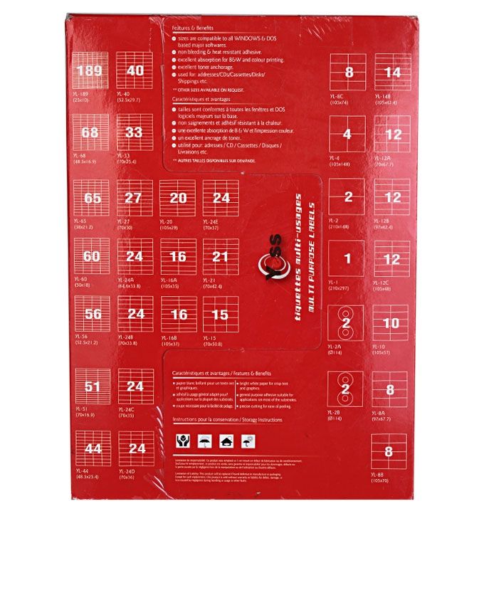 Multipurpose Label Paper 105x37mm 1600