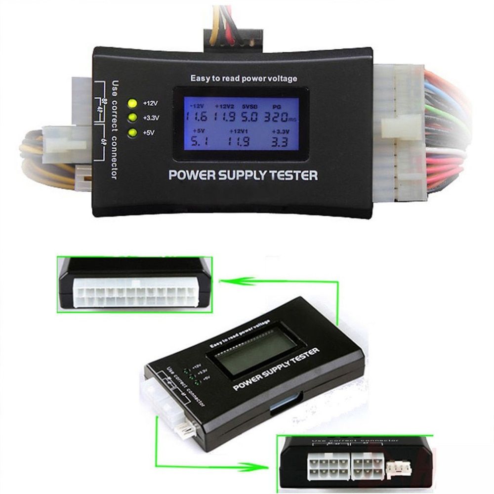 PC Computer ATX Power Supply Dc Digital Voltmeter Electric
