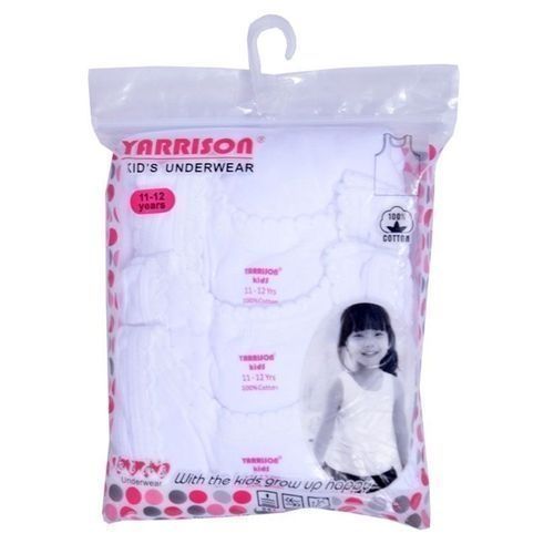 3 In 1 Girls White Singlets -girls Underwear