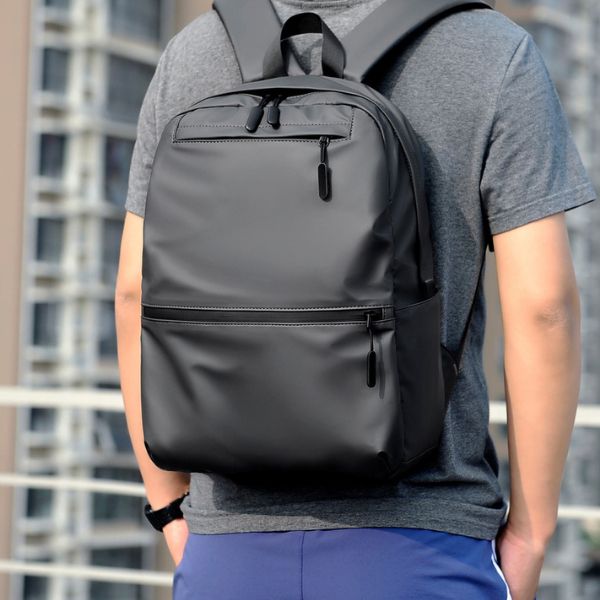 Nordane Leather Laptop Backpack Work Back Pack Bag (Black)