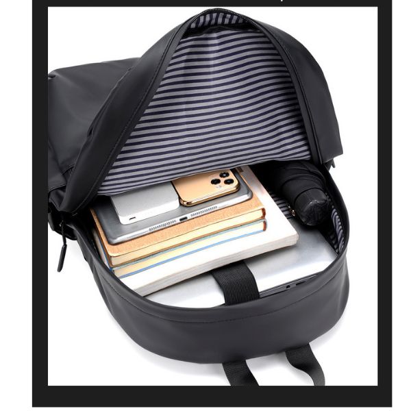 Nordane Leather Laptop Backpack Work Back Pack Bag (Black)