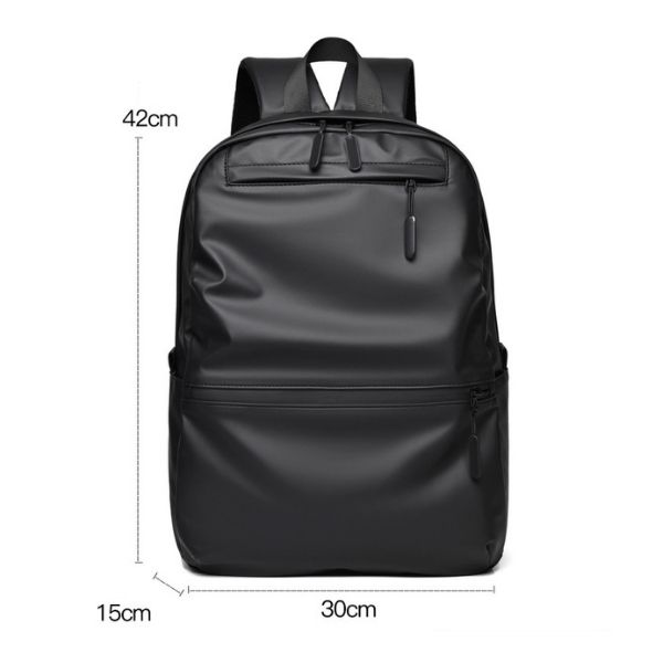 Nordane Leather Laptop Backpack Work Back Pack Bag (Black)