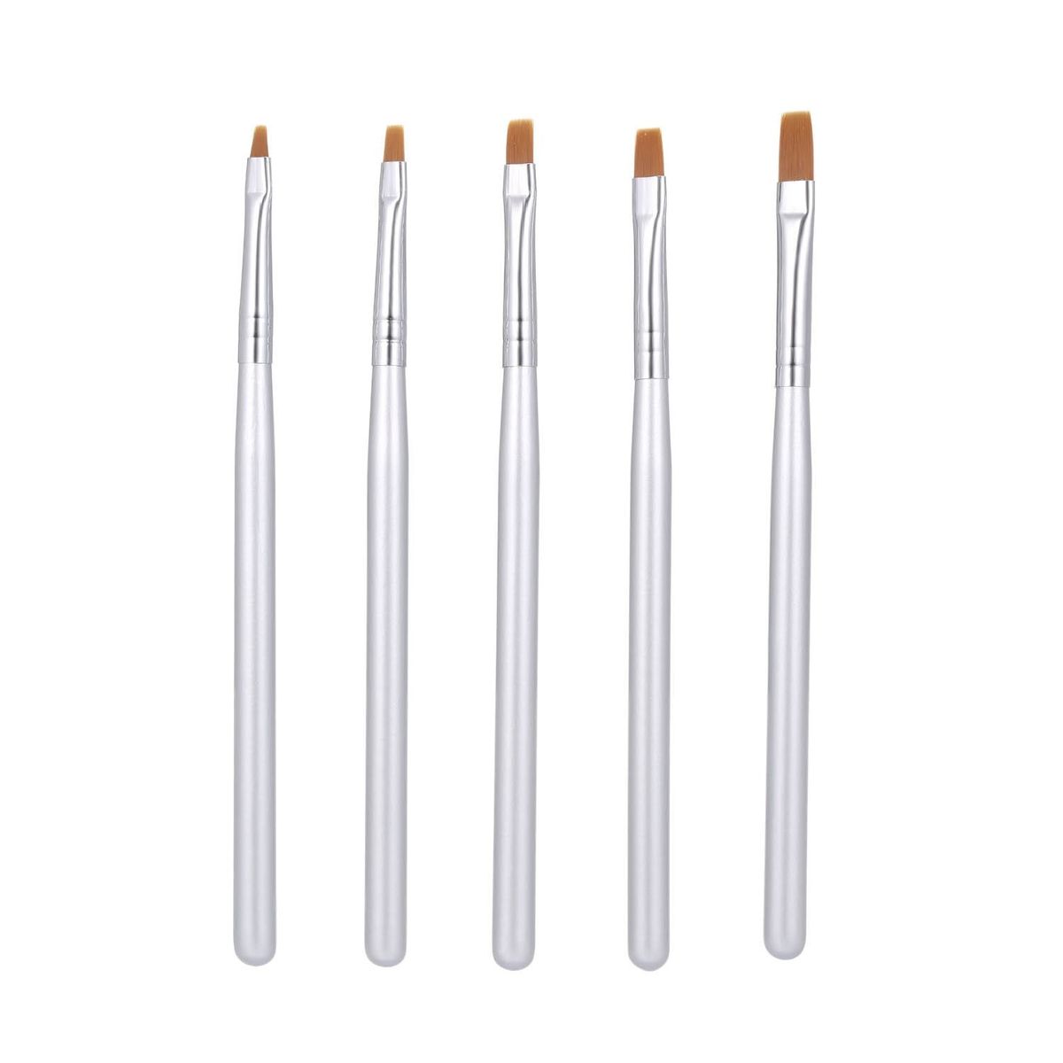 Acrylic Nail Brush Kit 5pcs Nail Builder Brushes Nail Art Tips UV Nail Pens For Nail Art Design Painting Drawing Pen Set Nail Tool