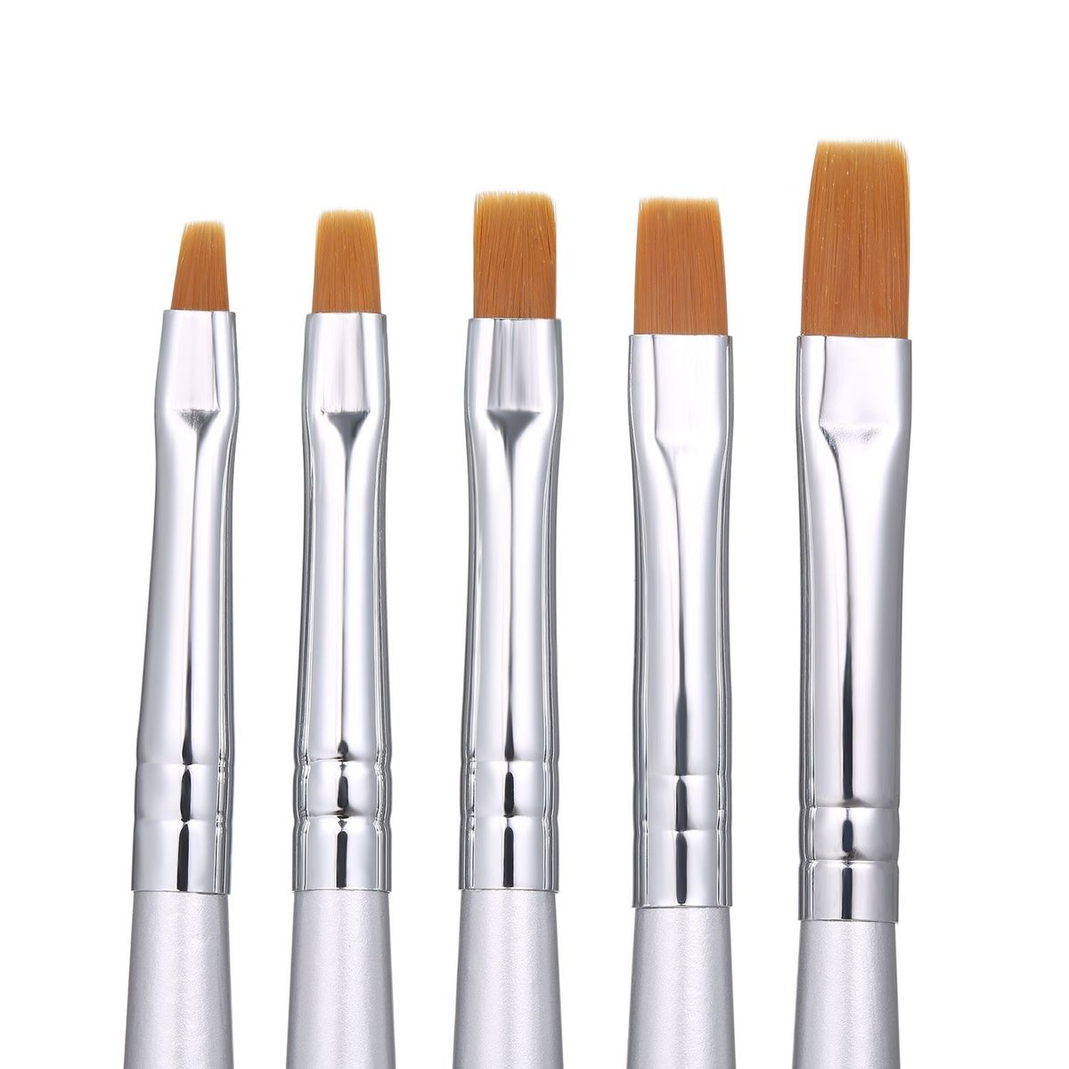 Acrylic Nail Brush Kit 5pcs Nail Builder Brushes Nail Art Tips UV Nail Pens For Nail Art Design Painting Drawing Pen Set Nail Tool