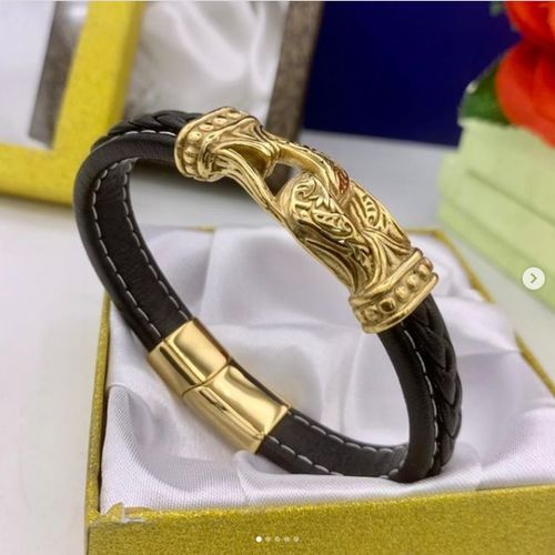 Superior Quality & Jagged Multi-time Functions Italian Men Leather Watch + Classy Leather Bracelet