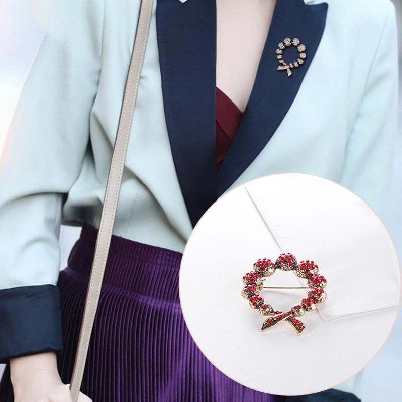 Brooch Retro Crystal Ball Alloy Simple Sweater with