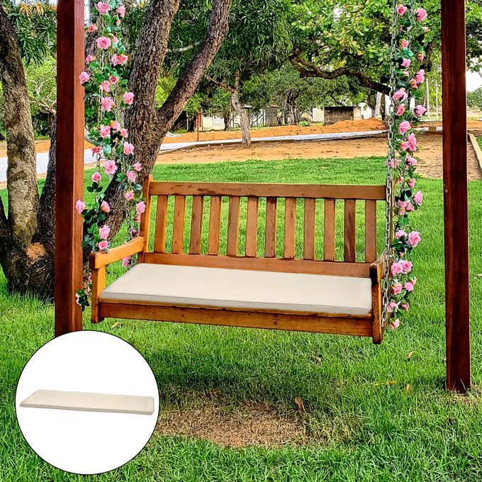 Balcony Furniture Wicker Loveseat Cushion Pad Khaki