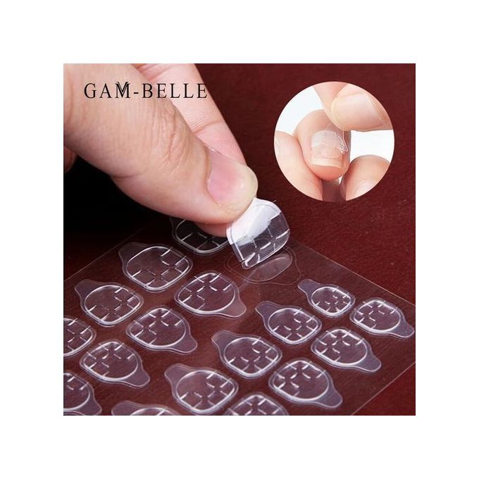 12 Pieces Press On Nails Jelly Glue Gum(12 Tab Each