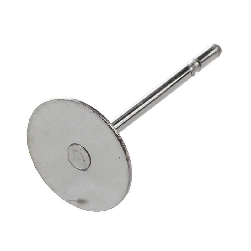 6mm Steel Flat Simple Mini Earring Posts 50