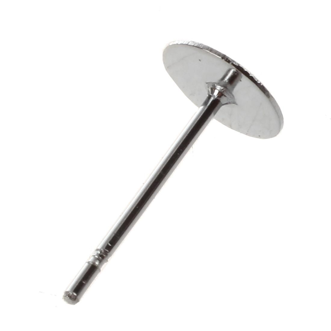 6mm Steel Flat Simple Mini Earring Posts 50