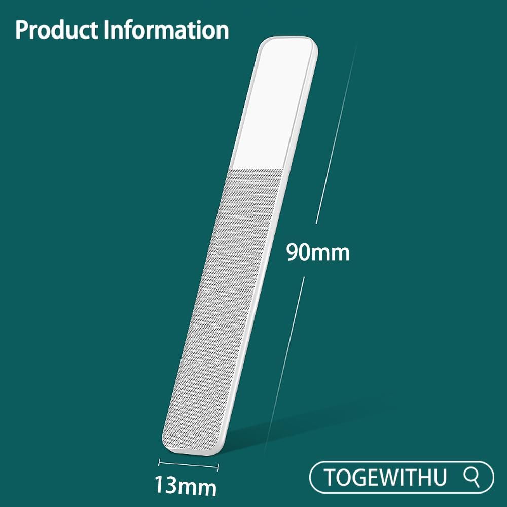 Nano Glass Nail File, Durable Shiner Manicure Files Nail Buffer File Professional Polishing Manicure Art Tool