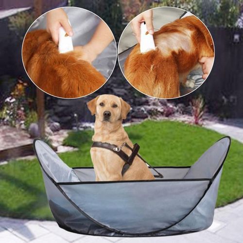 Durable Pet Shearing Bib Pet Hair  Tools For Dogs Cats Gray