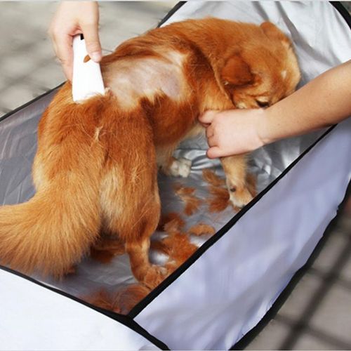 Durable Pet Shearing Bib Pet Hair  Tools For Dogs Cats Gray