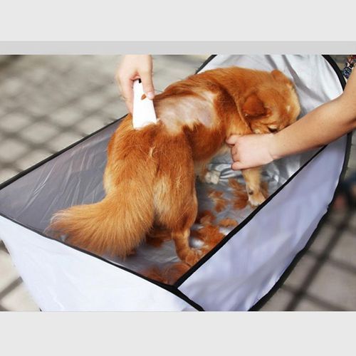 Durable Pet Shearing Bib Pet Hair  Tools For Dogs Cats Gray
