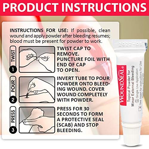 WoundSeal Powder 4 Each Pack Of 4  Wound Care First Aid For