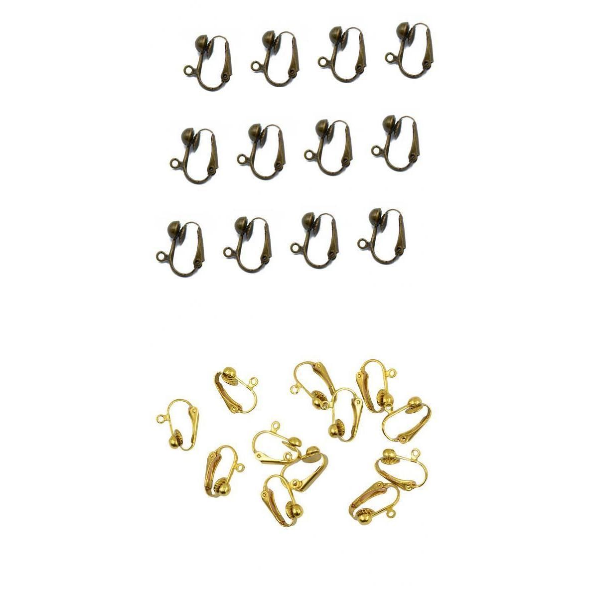 24x Mixed Clip On Earring Converter DIY Findings Easy For None
