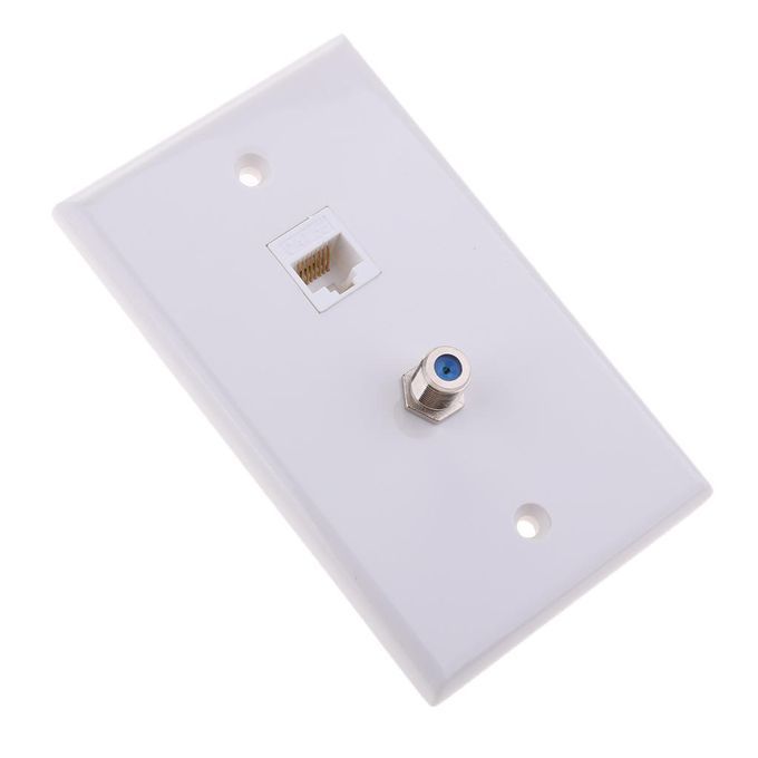 F Connector Ethernet Network Wall Outlet