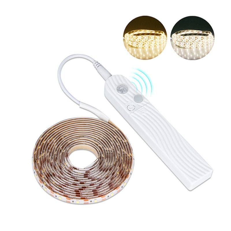 LED Under Cabinet Light LED Strip Led Lamp With Wireless PIR Motion Sensor USB Port Light Kitchen Stairs Wardrobe Bed Side Light-Warm White-white-1m-