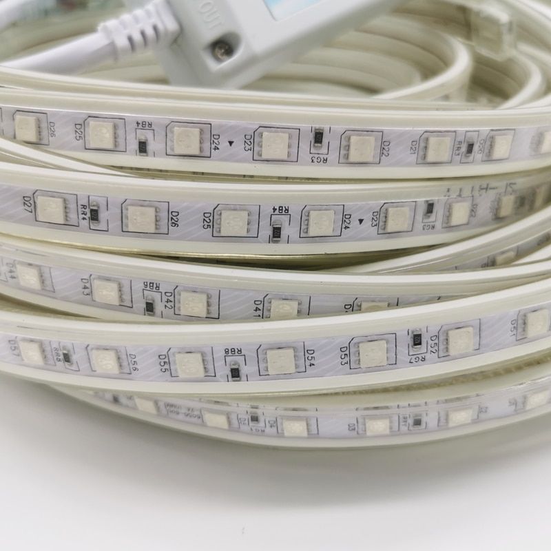220V 230V  Smart Life Tuya Controller 1-15m RGB LED 5050SMD LED Strip Lights Dimmer Outdoor Waterproof Fr Hu*e Smartthings-Led Full Kit-2M--