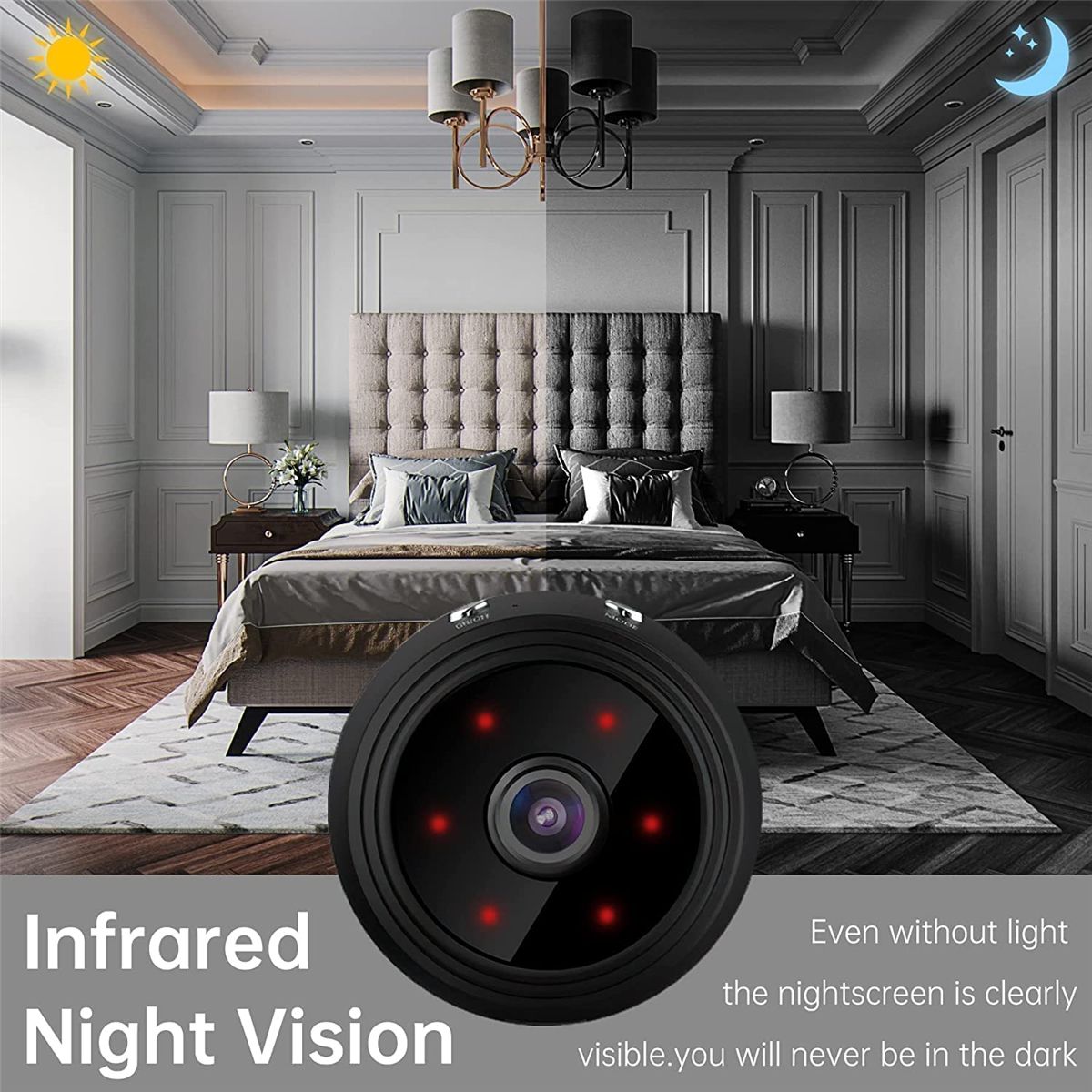 Mini Camera 1080P WiFi Camera Office Security, w